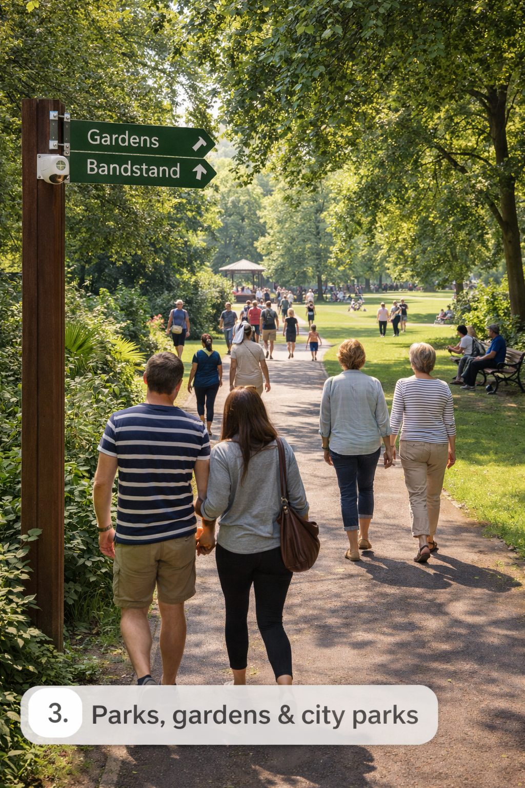 People counting at park entrances and walking paths