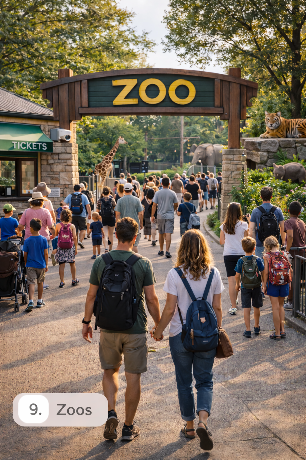 Visitor route tracking between zoo exhibits