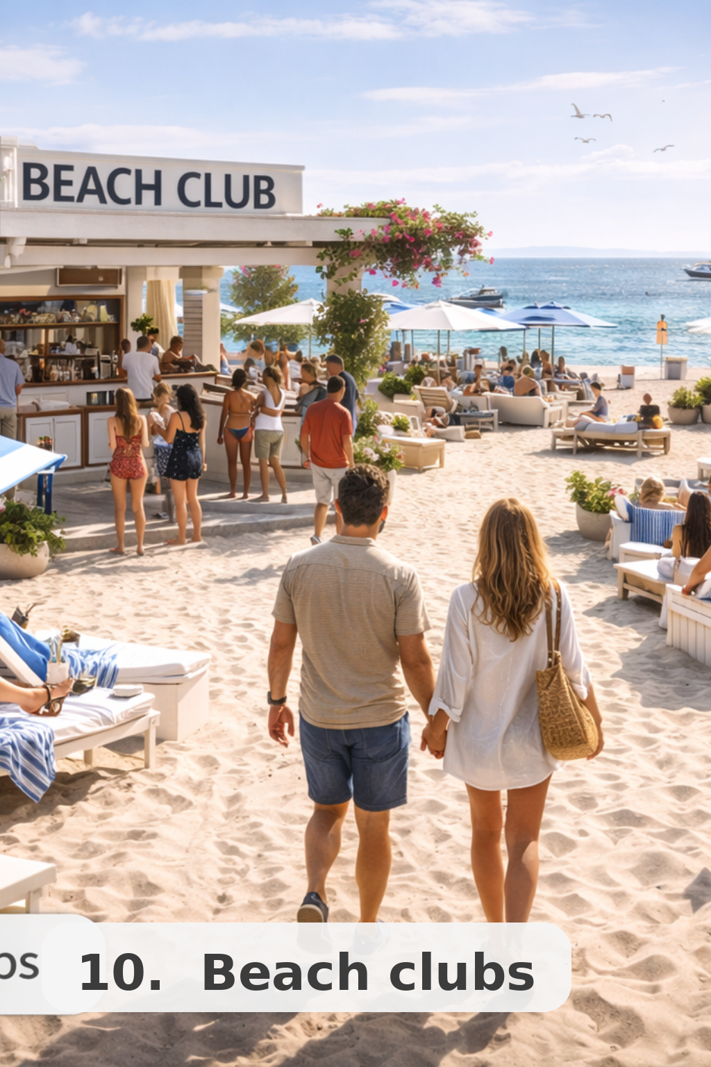 Beach club entrance and service zones measured with outdoor people counting