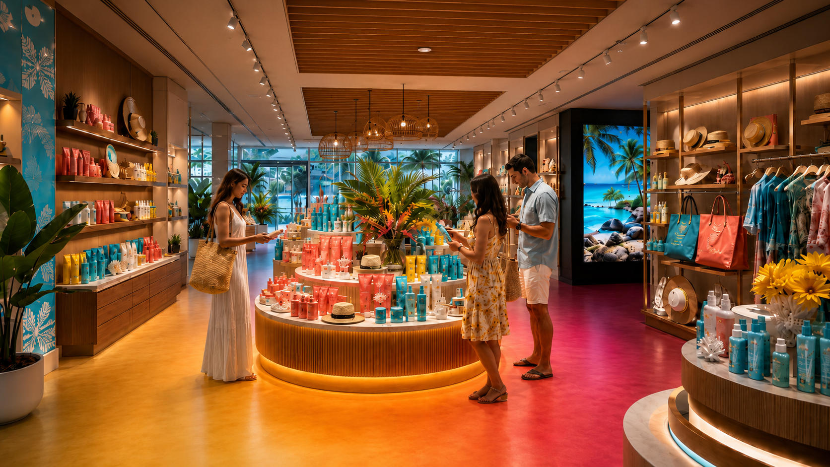 Retail store with differentiated product displays for product placement analysis
